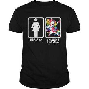 Dabbing Unicorn Childrens Librarian Shirt